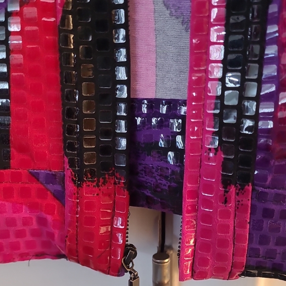 Sequin Blazer Jacket Size S - Pink  Purple and Black - Picture 9 of 13
